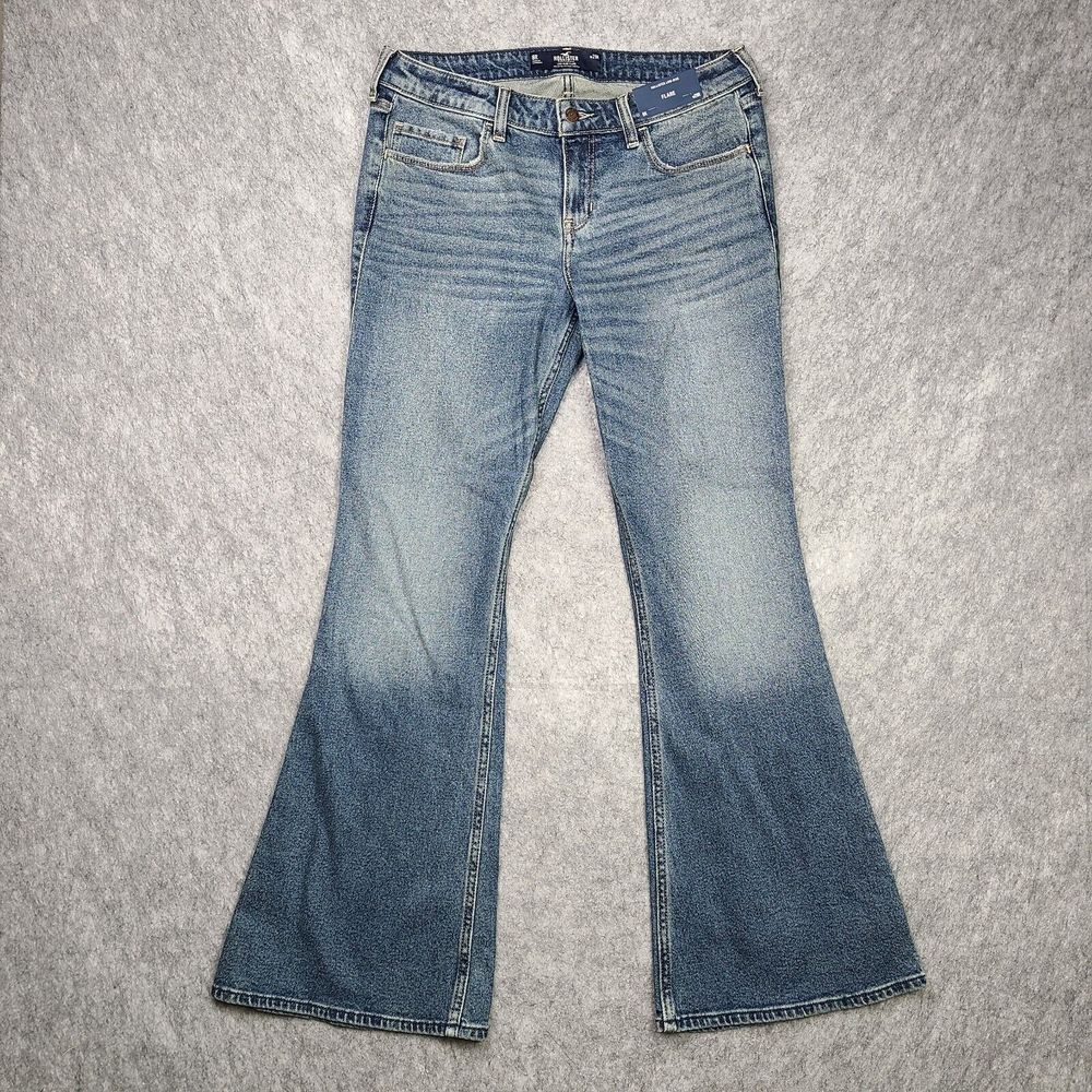 NEW Hollister Jeans Womens 29R (32x31)‎ Low Rise Flare Vintage Stretch Boho